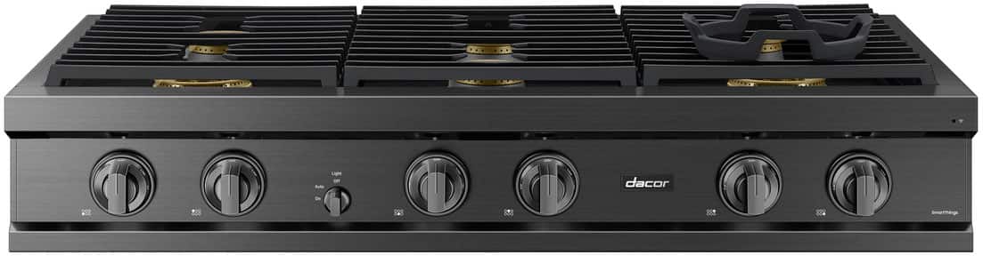 Dacor - 48 in. Wide 6 Burner Built-In Gas Rangetop - Graphite Steel