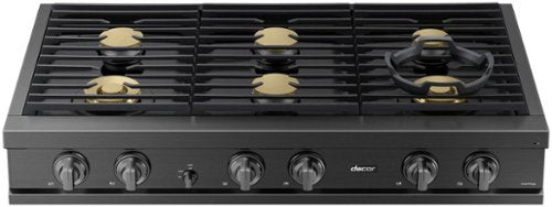 Dacor - 48 in. Wide 6 Burner Built-In Gas Rangetop - Graphite Steel