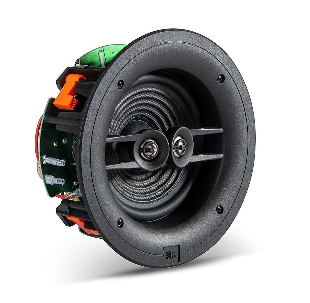 JBL - Stage In-Ceiling Loudspeaker With Dual 3/4" Aluminum Dome Tweeters and 6.5" Polycellulose Cone Woofer - Black