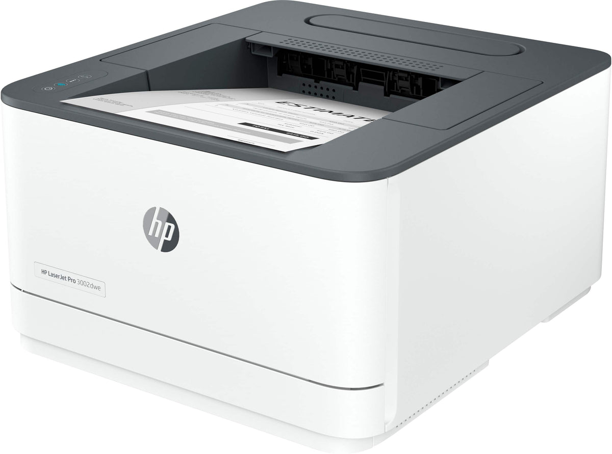 HP - LaserJet Pro 3001dw Wireless Black-and-White Laser Printer - White