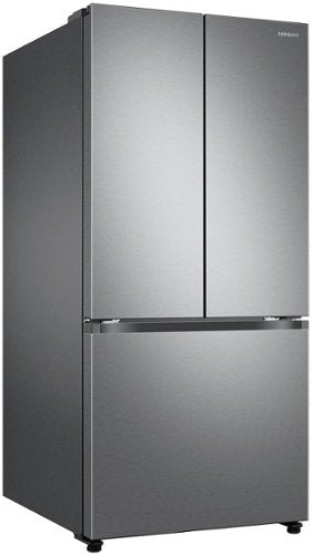 Samsung - 33 in. Wide 25 cu. ft. 3-Door French Door Smart Refrigerator with Beverage Center - Stainless Steel
