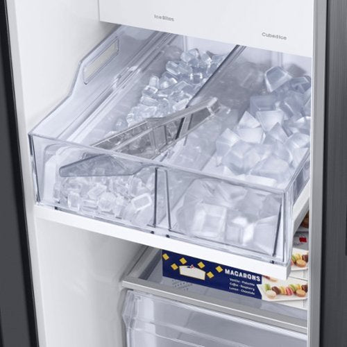 Samsung - 36 in. Wide BESPOKE Side-by-Side Smart Refrigerator with Beverage Center - Stainless Steel