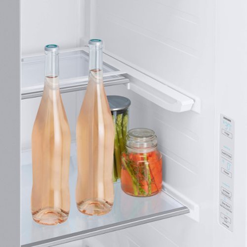 Samsung - 36 in. Wide BESPOKE Side-by-Side Smart Refrigerator with Beverage Center - Stainless Steel