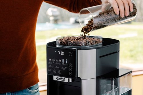 De'Longhi - TrueBrew Automatic Single Serve, 8 oz to 24 oz Coffee Maker with Bean Extract Technology - Stainless Steel
