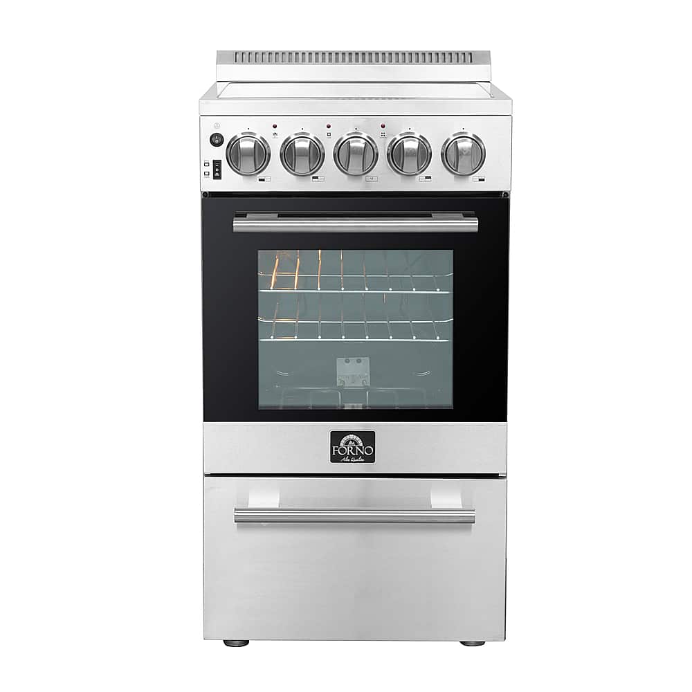 Forno Appliances - 20 in. Wide 4 Elements Pallerano Alta Qualita 2.05 Cu. Ft. Freestanding Electric Range - Silver