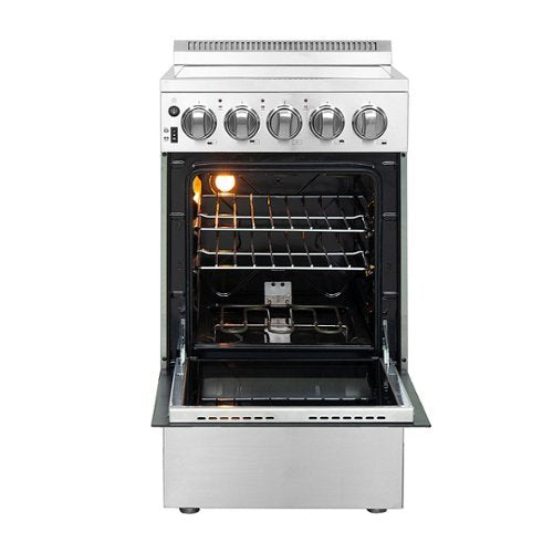 Forno Appliances - 20 in. Wide 4 Elements Pallerano Alta Qualita 2.05 Cu. Ft. Freestanding Electric Range - Silver