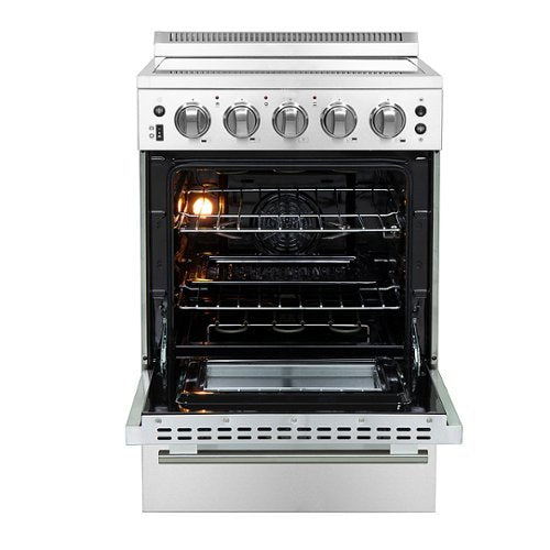 Forno Appliances - 24 in. Wide 4 Elements Loiano Alta Qualita 2.3 Cu. Ft. Freestanding Electric Range - Silver