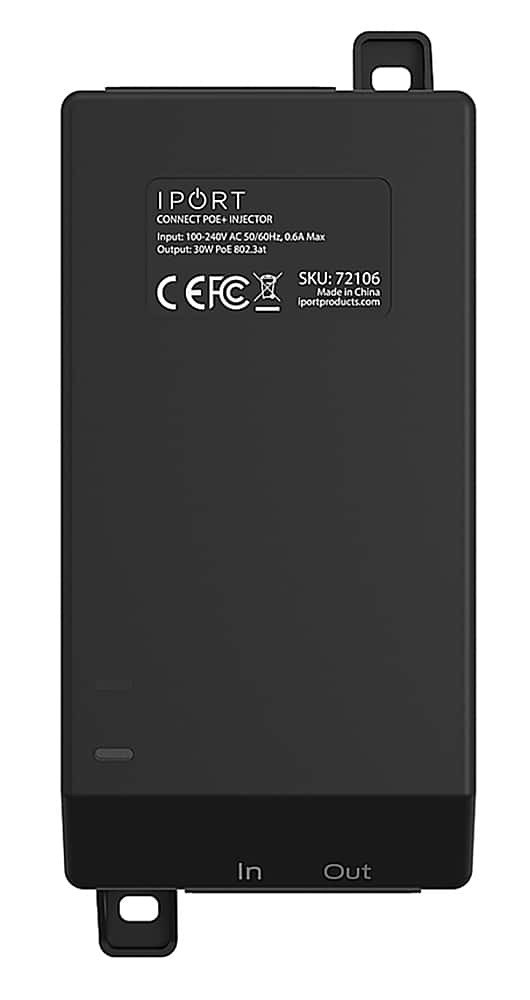 iPort - CONNECT - POE+ INJECTOR (Each) - Black