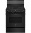 GE - 30 in. Wide 4 Elements 5.0 Cu. Ft. Freestanding Electric Radiant Smooth Cooktop Range - Black