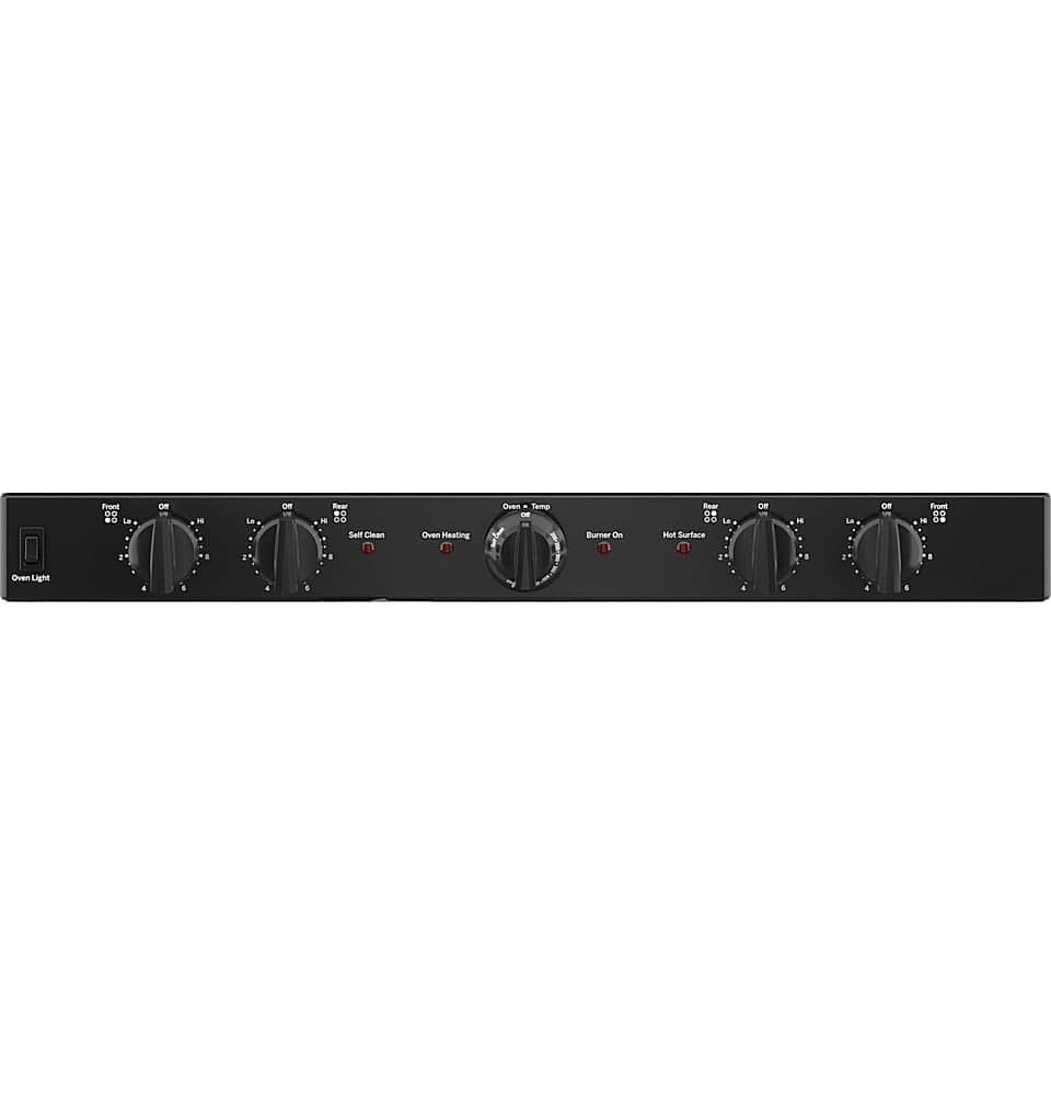 GE - 30 in. Wide 4 Elements 5.0 Cu. Ft. Freestanding Electric Radiant Smooth Cooktop Range - Black