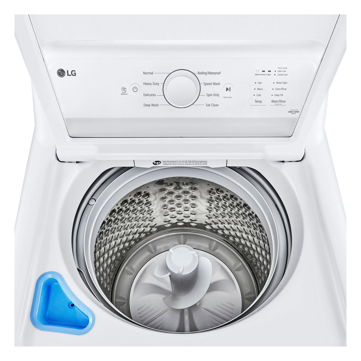 LG - 4.1 Cu. Ft. High-Efficiency Top Load Washer with TurboDrum Technology - White