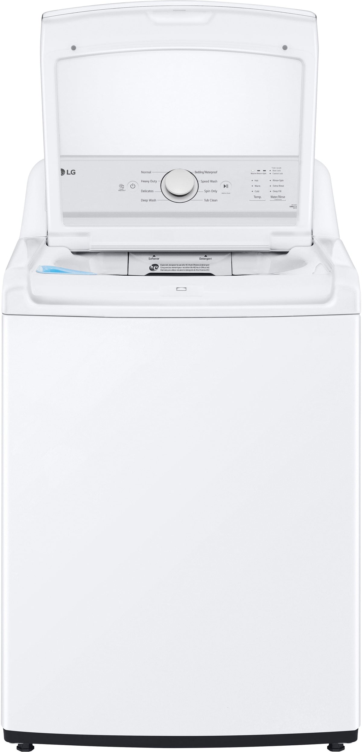 LG - 4.1 Cu. Ft. High-Efficiency Top Load Washer with TurboDrum Technology - White