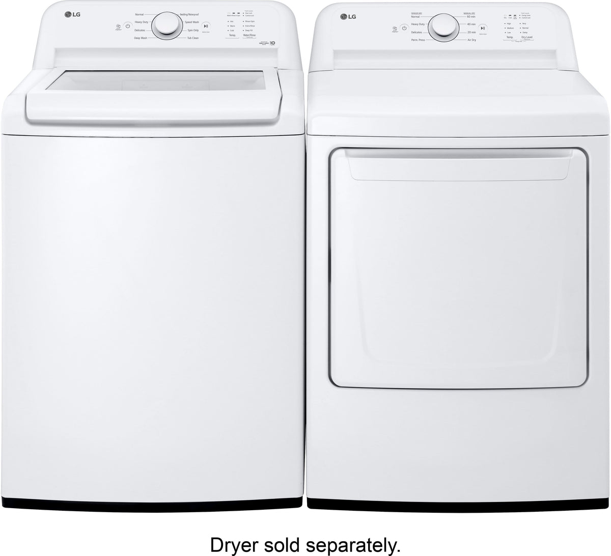 LG - 4.1 Cu. Ft. High-Efficiency Top Load Washer with TurboDrum Technology - White