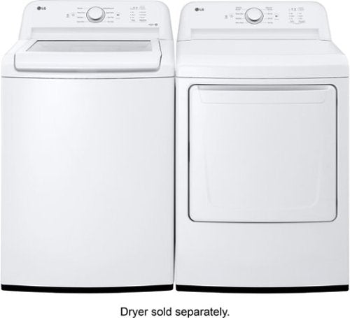 LG - 4.1 Cu. Ft. High-Efficiency Top Load Washer with TurboDrum Technology - White