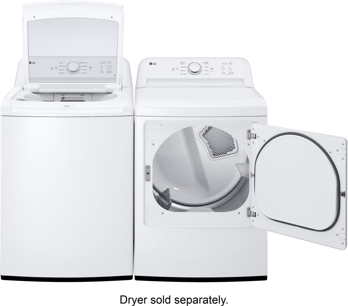 LG - 4.1 Cu. Ft. High-Efficiency Top Load Washer with TurboDrum Technology - White