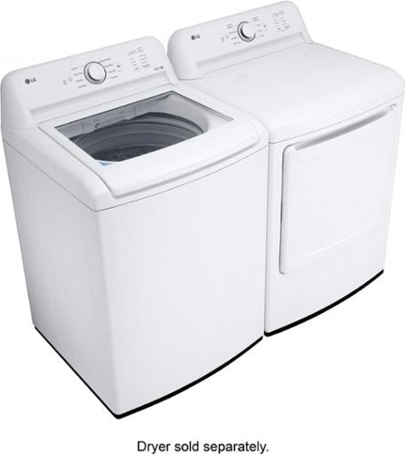 LG - 4.1 Cu. Ft. High-Efficiency Top Load Washer with TurboDrum Technology - White