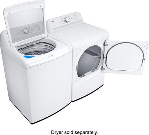 LG - 4.1 Cu. Ft. High-Efficiency Top Load Washer with TurboDrum Technology - White
