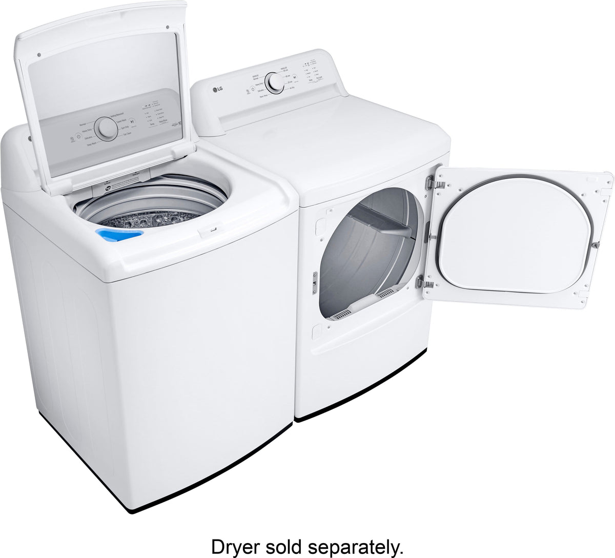 LG - 4.1 Cu. Ft. High-Efficiency Top Load Washer with TurboDrum Technology - White