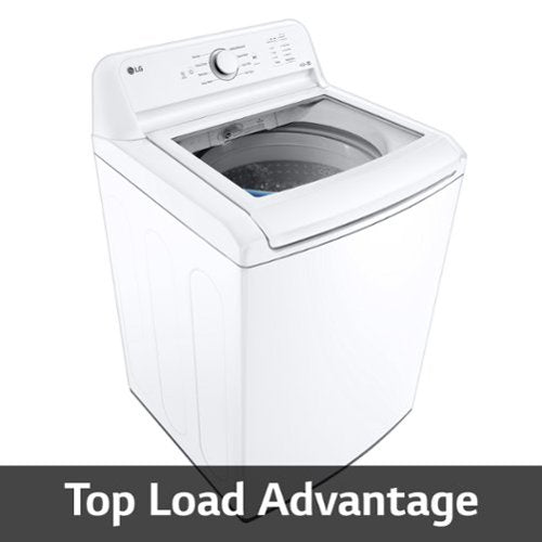 LG - 4.1 Cu. Ft. High-Efficiency Top Load Washer with TurboDrum Technology - White