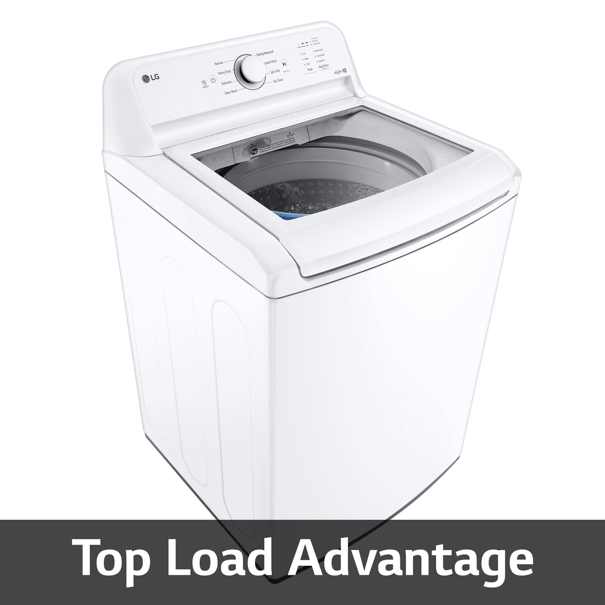 LG - 4.1 Cu. Ft. High-Efficiency Top Load Washer with TurboDrum Technology - White