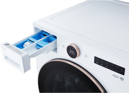 LG - 5.0 Cu. Ft. High-Efficiency Stackable Smart Front Load Washer with Steam and TurboWash 360 - White
