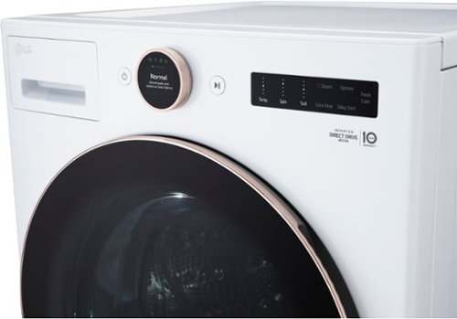 LG - 5.0 Cu. Ft. High-Efficiency Stackable Smart Front Load Washer with Steam and TurboWash 360 - White
