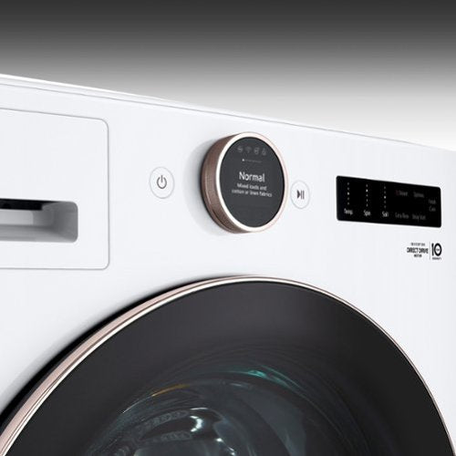 LG - 5.0 Cu. Ft. High-Efficiency Stackable Smart Front Load Washer with Steam and TurboWash 360 - White