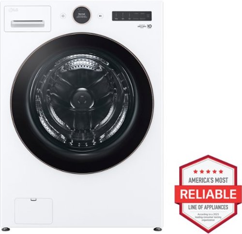LG - 5.0 Cu. Ft. High-Efficiency Stackable Smart Front Load Washer with Steam and TurboWash 360 - White