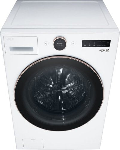 LG - 5.0 Cu. Ft. High-Efficiency Stackable Smart Front Load Washer with Steam and TurboWash 360 - White