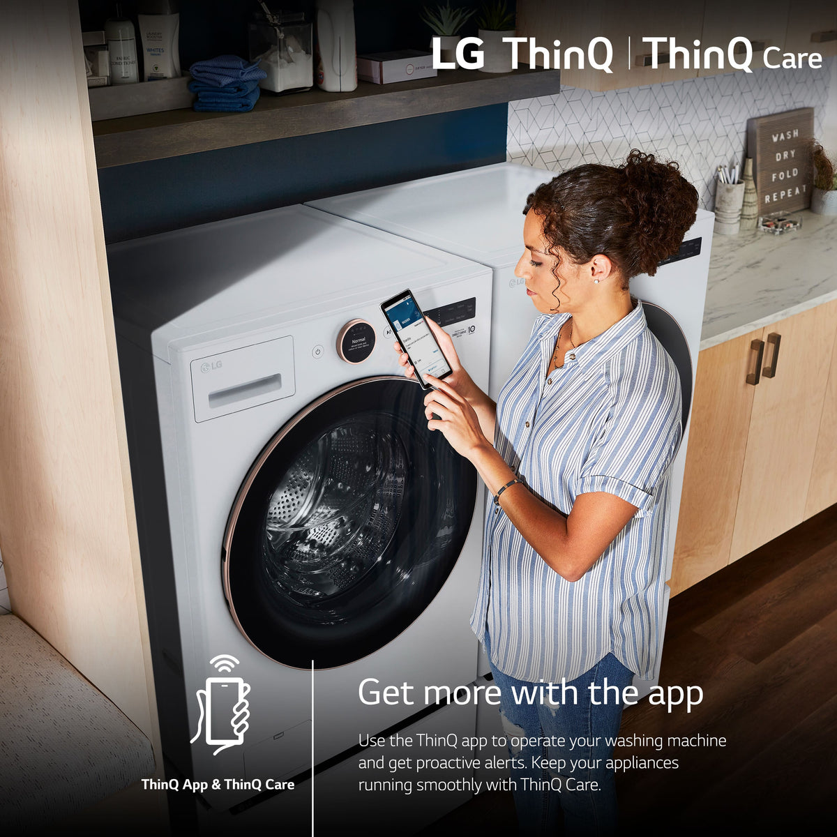 LG - 5.0 Cu. Ft. High-Efficiency Stackable Smart Front Load Washer with Steam and TurboWash 360 - White