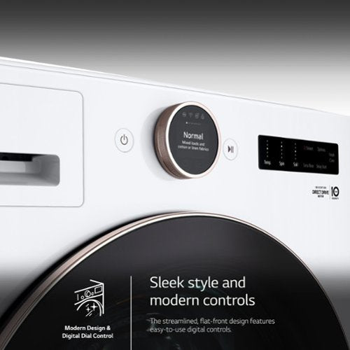 LG - 5.0 Cu. Ft. High-Efficiency Stackable Smart Front Load Washer with Steam and TurboWash 360 - White