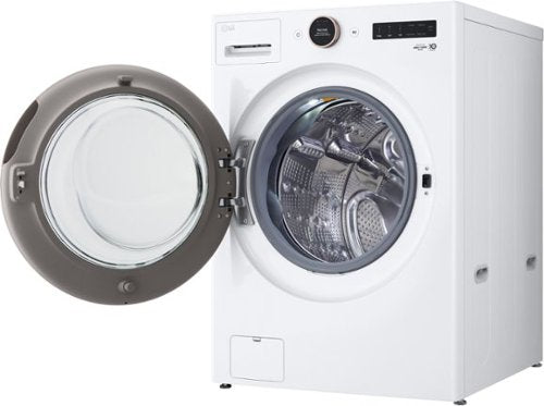 LG - 5.0 Cu. Ft. High-Efficiency Stackable Smart Front Load Washer with Steam and TurboWash 360 - White