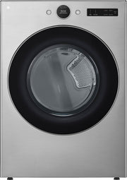 LG - 7.4 Cu. Ft. Stackable Smart Electric Dryer with Steam and Sensor Dry - Graphite Steel