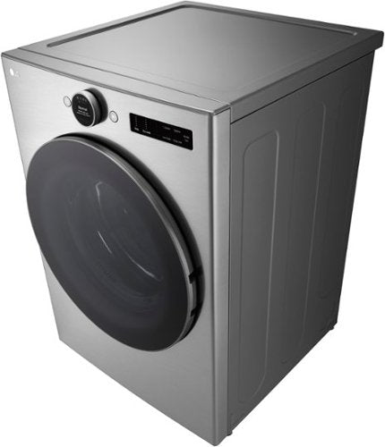LG - 7.4 Cu. Ft. Stackable Smart Electric Dryer with Steam and Sensor Dry - Graphite Steel