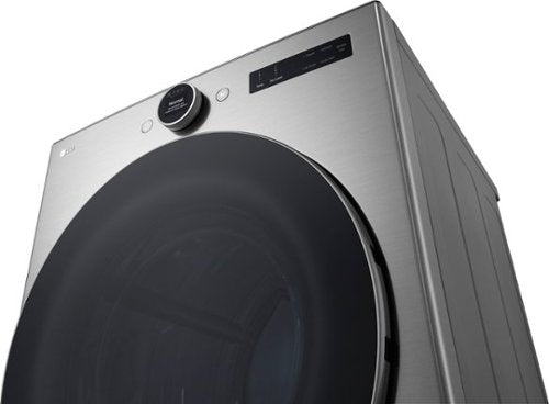 LG - 7.4 Cu. Ft. Stackable Smart Electric Dryer with Steam and Sensor Dry - Graphite Steel