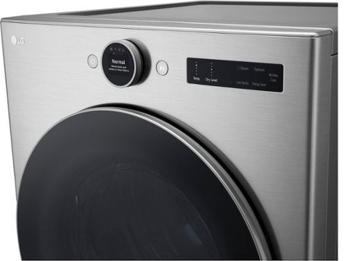 LG - 7.4 Cu. Ft. Stackable Smart Electric Dryer with Steam and Sensor Dry - Graphite Steel