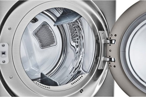 LG - 7.4 Cu. Ft. Stackable Smart Electric Dryer with Steam and Sensor Dry - Graphite Steel