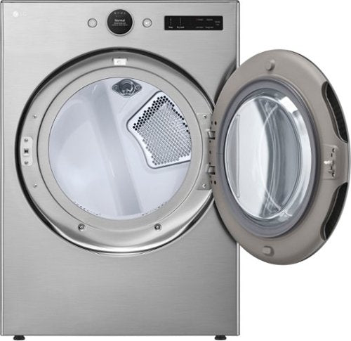LG - 7.4 Cu. Ft. Stackable Smart Electric Dryer with Steam and Sensor Dry - Graphite Steel