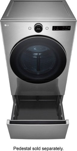 LG - 7.4 Cu. Ft. Stackable Smart Electric Dryer with Steam and Sensor Dry - Graphite Steel