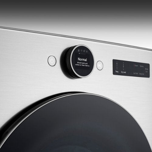 LG - 7.4 Cu. Ft. Stackable Smart Electric Dryer with Steam and Sensor Dry - Graphite Steel