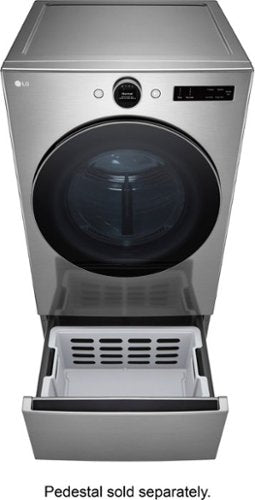LG - 7.4 Cu. Ft. Stackable Smart Electric Dryer with Steam and Sensor Dry - Graphite Steel