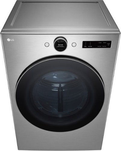 LG - 7.4 Cu. Ft. Stackable Smart Electric Dryer with Steam and Sensor Dry - Graphite Steel