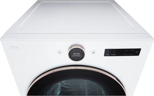 LG - 7.4 Cu. Ft. Stackable Smart Gas Dryer with Steam and Sensor Dry - White