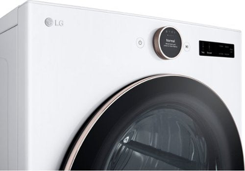LG - 7.4 Cu. Ft. Stackable Smart Gas Dryer with Steam and Sensor Dry - White