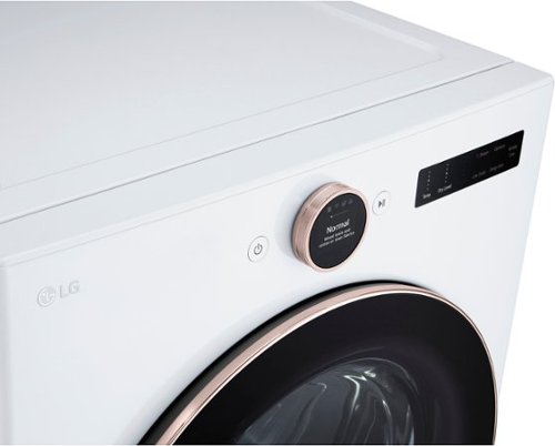 LG - 7.4 Cu. Ft. Stackable Smart Gas Dryer with Steam and Sensor Dry - White