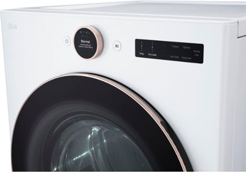 LG - 7.4 Cu. Ft. Stackable Smart Gas Dryer with Steam and Sensor Dry - White