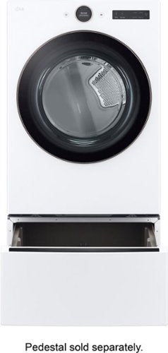 LG - 7.4 Cu. Ft. Stackable Smart Gas Dryer with Steam and Sensor Dry - White