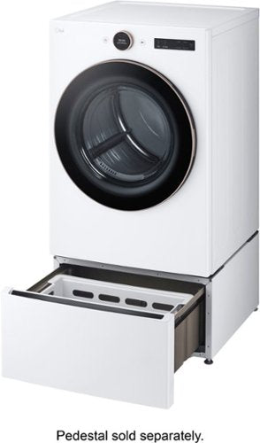 LG - 7.4 Cu. Ft. Stackable Smart Gas Dryer with Steam and Sensor Dry - White