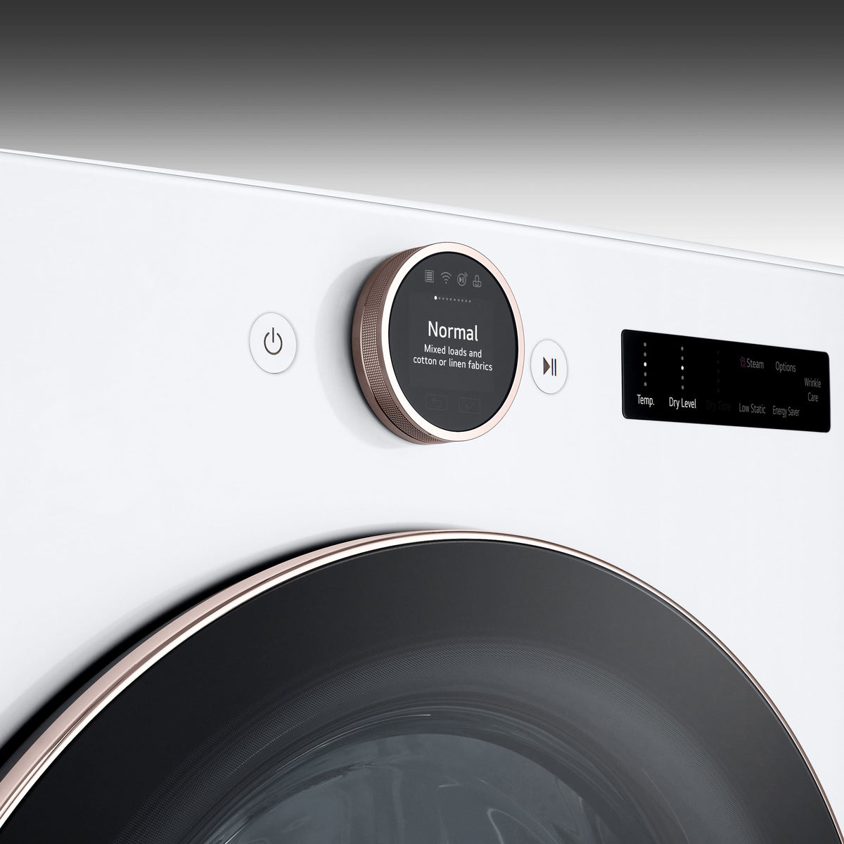 LG - 7.4 Cu. Ft. Stackable Smart Gas Dryer with Steam and Sensor Dry - White