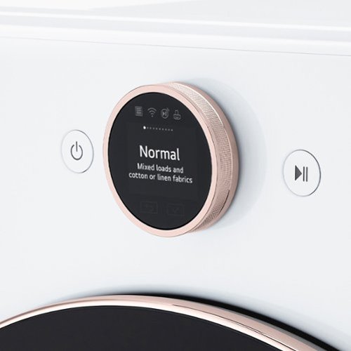LG - 7.4 Cu. Ft. Stackable Smart Gas Dryer with Steam and Sensor Dry - White
